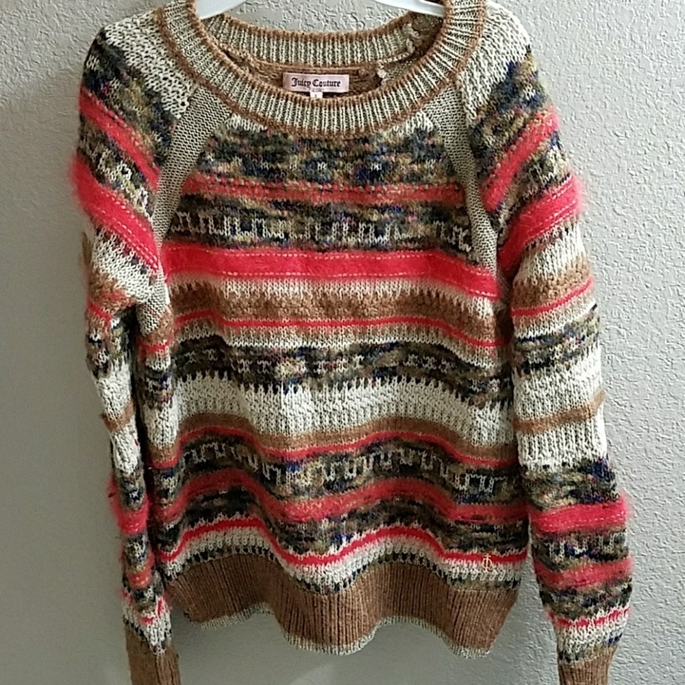 Juicy couture metallic blend pullover sweater